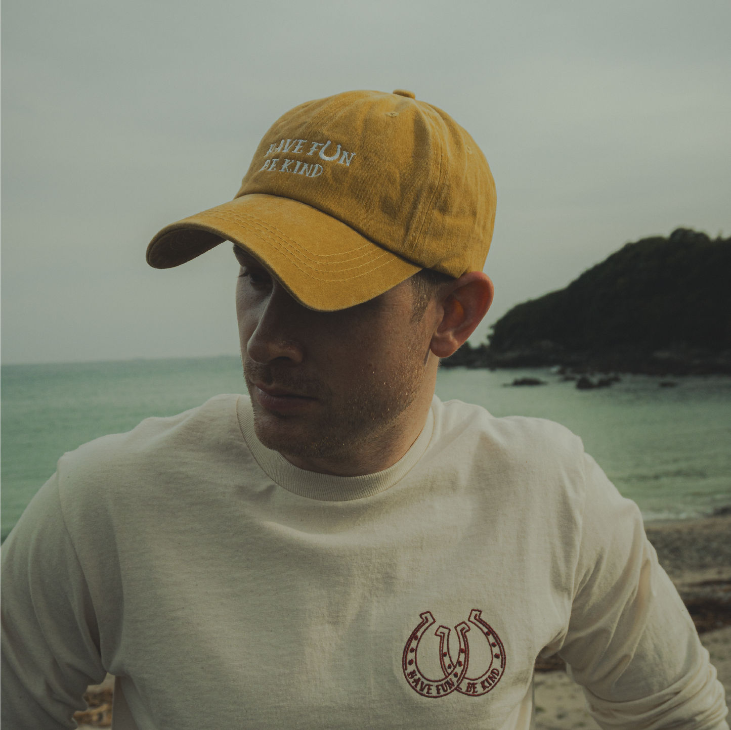 HAVE FUN BE KIND Washed Baseball Cap