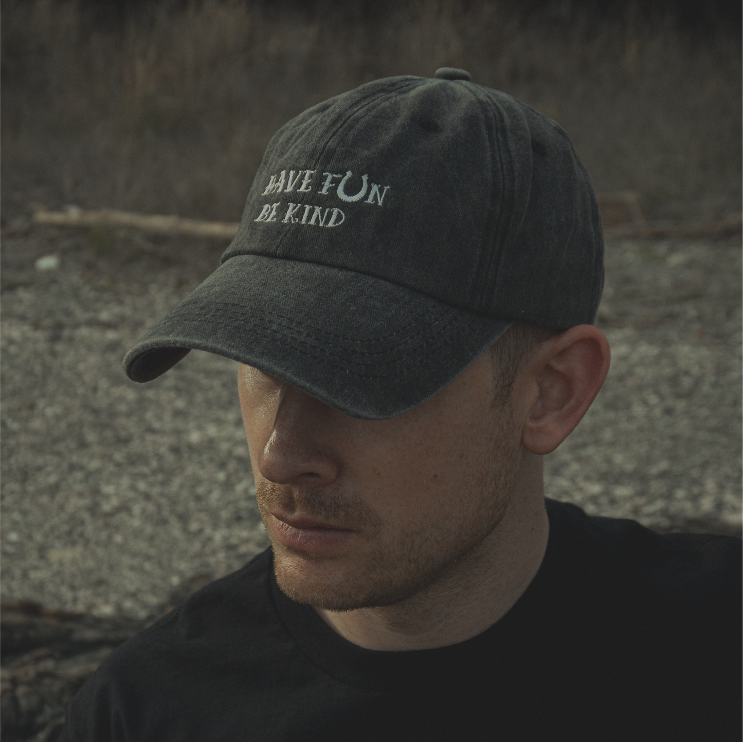 HAVE FUN BE KIND Washed Baseball Cap